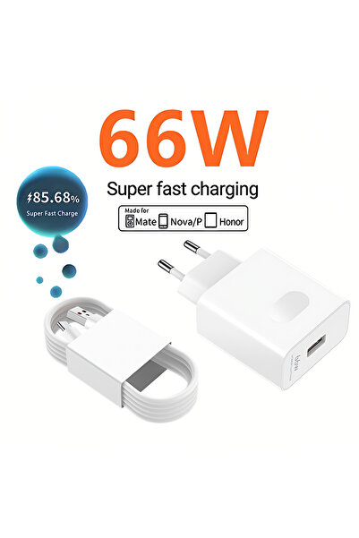 Choice EU Plug - 1.5m Cable 6A 66W Super Quick Charger For P40 P50 P60 Mate 5...