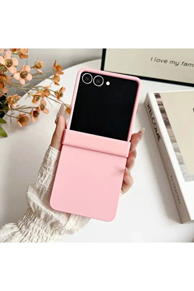 Choice جراب هاتف Galaxy Z Flip5 بلون وردي غير لامع بلون الدوبامين مناسب لهاتف...