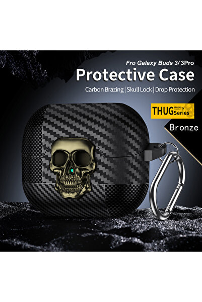 Choice جراب حماية جديد لسماعات Galaxy Buds3 Pro، مزود بمشبك قفل دوار، لون برو...