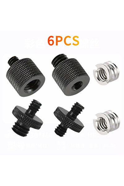 Choice مجموعة من ستة براغي تحويل من 1/4-20 إلى 3/8-16 حامل ثلاثي القوائم للصو...