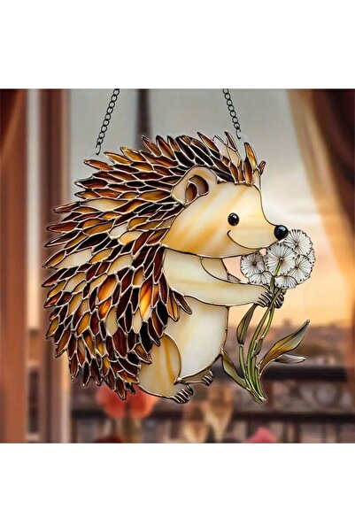 Choice A A cute hedgehog sun catcher, animal themed decoration, perfect for h...