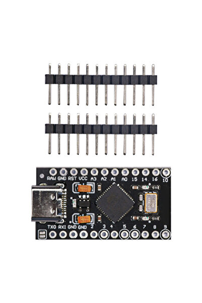 Choice A ATmega32U4 Type-C MINI USB Pro Micro For Arduino ATmega32U4 3.3V/16MHz Module With 2 Row Pin Head.