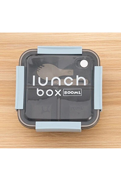 Choice square blue 800/1100ml Plastics Compartmented Lunch Box Microwave Safe...