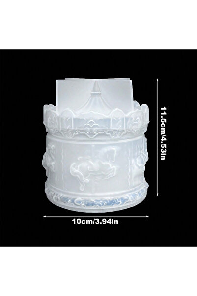 Choice قالب شمع أبيض من قطعة واحدة من الراتنج، قوالب سيليكون دائرية مع أغطية،...