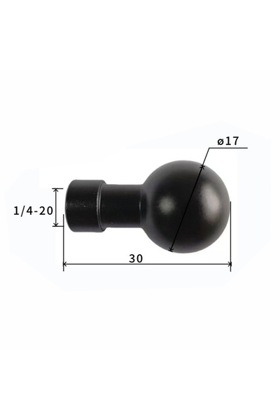 Choice محول رأس كروي 17 صمولة 13 مم/15 مم/17 مم لتركيب مشبك كاميرا الحركة Gopro محول 17 مم إلى 1/4 بوصة