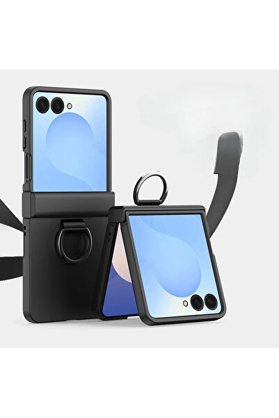 Choice جراب حماية أسود متين لهاتف Galaxy Z Flip7، متوافق مع طرازات Z Flip 7 و...