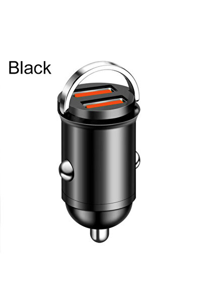 Choice شاحن سيارة CC169-2USB برتقالي 200 واط ثنائي USB سريع الشحن مزود بحلقة ...