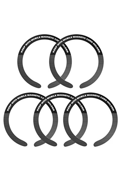Choice Black-D 5 قطع حلقات معدنية مغناطيسية عالمية لشاحن Magsafe اللاسلكي ملص...