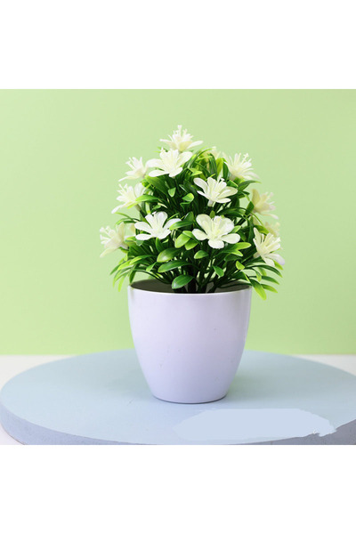 Choice A1 1pc Artificial Potted Plant Small Bonsai Flowers Pot Simulated Tree Ornaments Wedding Home Hotel