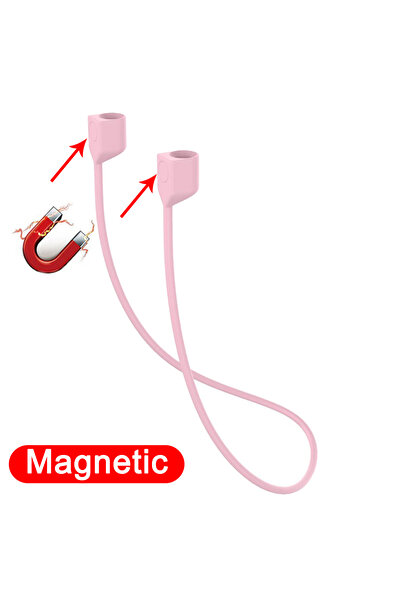 Choice حامل كابل سماعة أذن من السيليكون المغناطيسي المضاد للضياع من B Cherry Powder لسماعات AirPods 3 Pro 1 2 اللاسلكية