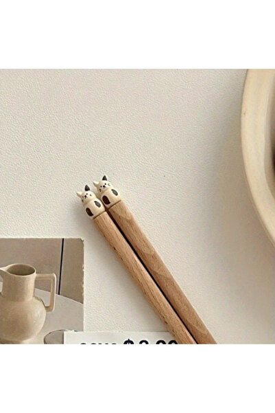 Choice cat Unique and Cute Animal Print Chopsticks Perfect for Couples' Dinner and Sushi Parties Hand-Carv