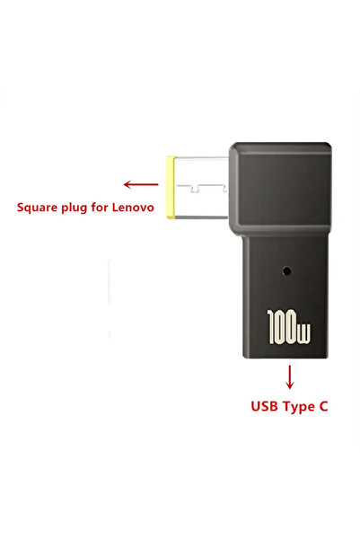 Choice موصل محول شحن سريع USB من النوع C من لينوفو ثينك باد 100 وات، موصل USB C عالمي لأجهزة الكمبيوتر المحمولة