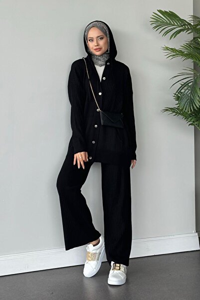 Hazamoda Black Minel Knitwear Set