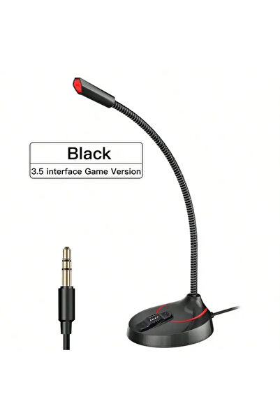 Choice ميكروفون احترافي 3.5 مم أو USB للتسجيل والغناء وألعاب الكمبيوتر المكتب...