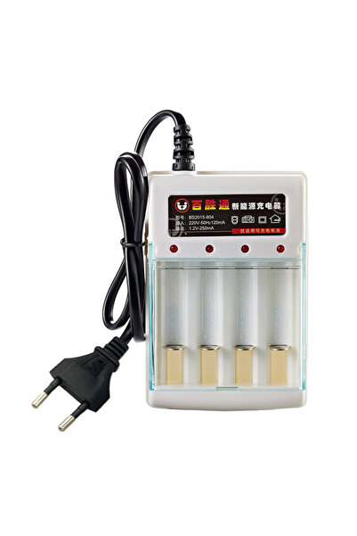 Choice1 شاحن سريع بأربعة منافذ AA AAA بالاتحاد الأوروبي 220 فولت Ni-Cd 4 فتحا...
