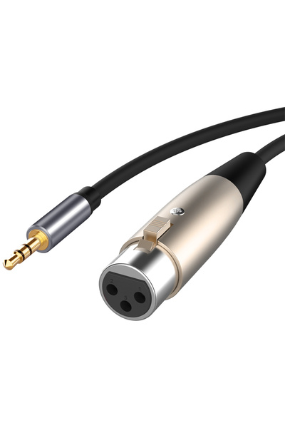 Choice black XLR 3 Pin Male to Female 3.5mm Jack to XLR Audio Cable For Microphone Speakers Sound Consoles
