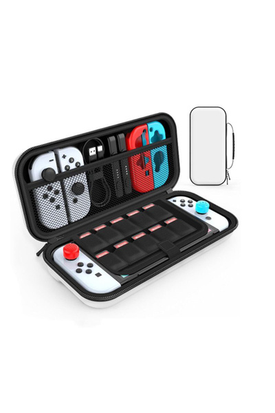 Choice حقيبة تخزين بيضاء لجهاز نينتندو سويتش، حافظة حمل لجهاز سويتش OLED مع 2...