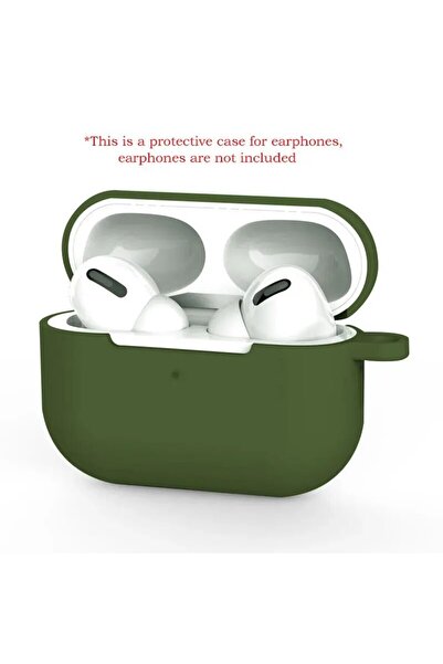 Choice جراب حماية سيليكون أخضر اللون لسماعات AirPods Pro، جراب ناعم جديد بلون...