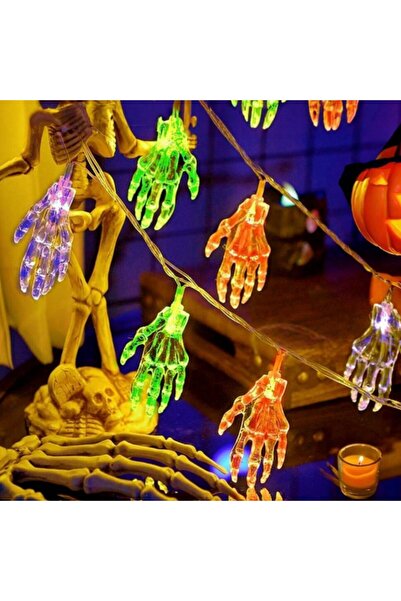 Choice سلسلة أضواء يدوية على شكل هيكل عظمي مخيف للهالوين، 3 أمتار و20 مصباحًا...