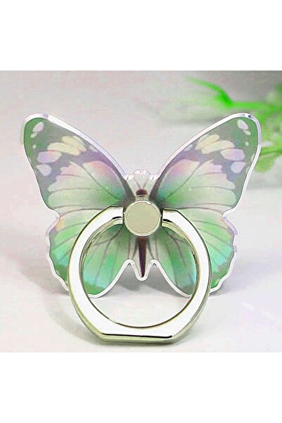 WSSHE green Luxury Universal Beautiful Butterfly Mobile Phone Handle Holder S...