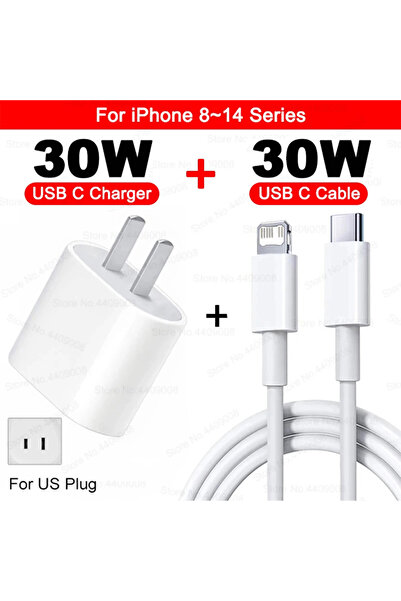 Choice شاحن سريع USB من النوع C ثنائي الاستخدام (سلسلة 8-14) بقدرة 30 واط لأج...
