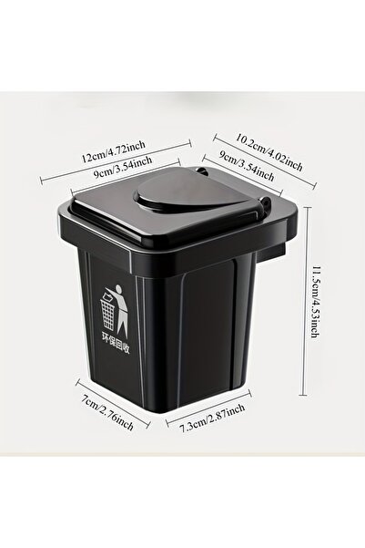 Choice منفضة سجائر سوداء مثبتة على الحائط مع غطاء مقاوم للغبار للحمام والمرحا...