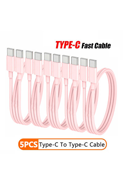 Choice كابل شحن سريع من النوع C إلى النوع C PD، وردي اللون، بطول متر واحد، 5 ...