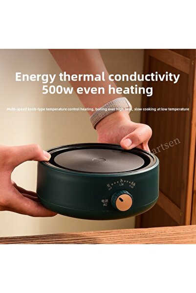 Choice EU green Electric Cookware Heating Base 500W Electric Heater Coffee Stove Home Manual Adjustable tem