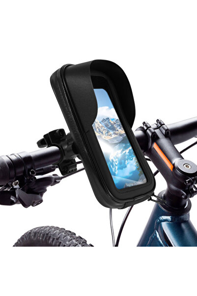 Choice حقيبة حامل هاتف للدراجة قابلة للدوران 360 درجة ومقاومة للماء وحقيبة مق...