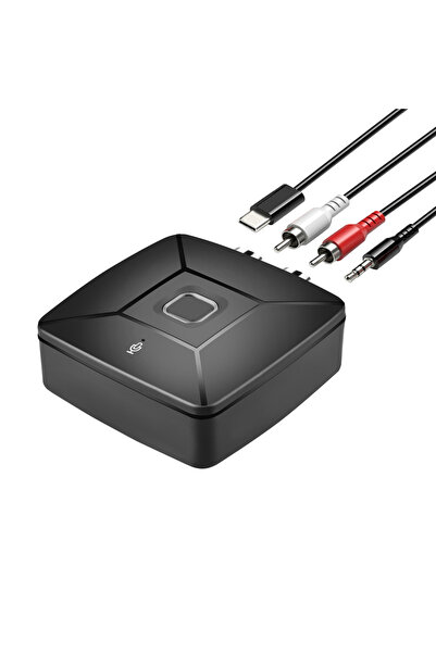 Choice black Bluetooth 6.0 Wireless Receiver SBC AAC Hi-Fi 3.5mm AUX Jack 2RCA RCA Audio Music Adapter For