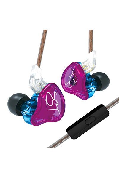 Choice سماعة أذن سلكية ZST Purple MIC KZ ZST قابلة للفصل مع كابل مراقبة داخل ...