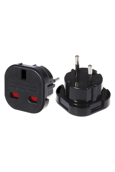 Choice EU Plug black-1pc 2pcs/1pc UK to European Plug Adapter Converter For Travelling To Italy Cape Verde