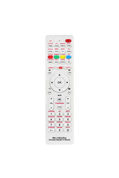 Choice WHITE New Universal RM-L1130+X Replacement Remote Control For All Brand Television TV RM-L113+12 RM-