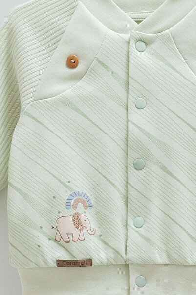 Caramell Good Baby Snap Fastener Bottom and Top Set Green