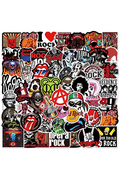 Choice ملصقات روك كلاسيكية متعددة الألوان، 100 قطعة، ملصقات روك رول يدوية الص...