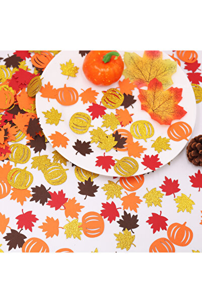 Choice 100 قطعة من قصاصات ورق القيقب على شكل قرع الخريف، مناسبة لحفلات استقبا...