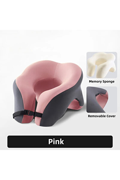 Choice Pink Portable U-shaped Travel Pillow Memory Foam Sleeping Pillows Office Nap Pillow Car Airplane Nec