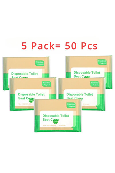 choice2 50 قطعة من أغطية مقاعد المرحاض للاستخدام مرة واحدة، قابلة للتحلل ومقا...