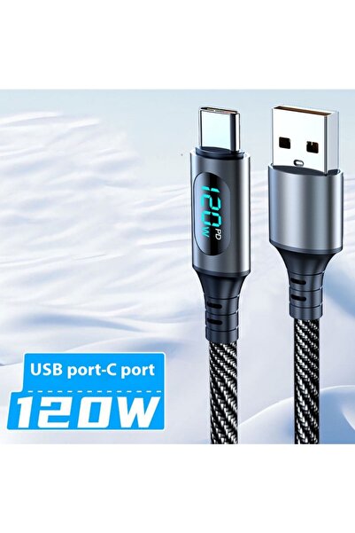 Choice كابل USB A إلى C PD 120 واط شحن سريع بشاشة رقمية 6 أمبير من النوع C إل...