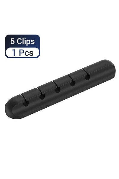 Choice منظم أسلاك كابلات USB من السيليكون مكون من 5 مشابك، مشابك إدارة ذاتية ...