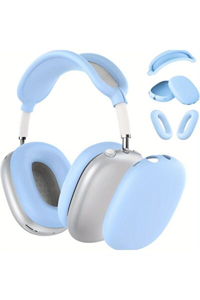 Choice حافظة سماعات رأس 3 في 1 من السيليكون الناعم لحماية الجلد باللون الأزرق...