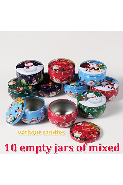 Choice 10 قطع - ألوان مختلطة، 10 قطع من برطمانات الشموع الاحتفالية لعيد الميل...