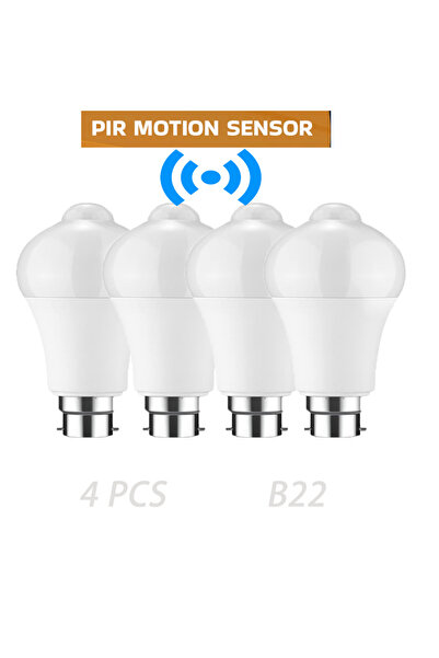 Choice لمبة ليد بيضاء باردة 6 وات 4 قطع B22 رادار الحركة 220 فولت 20 وات 18 و...