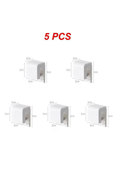 Choice حامل معجون أسنان مثبت على الحائط، 5 قطع، منظم حمام بدون ثقب، رف خطافي موفر للمساحة، حمام