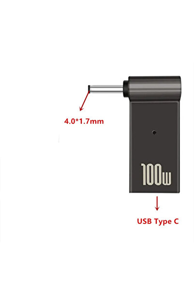 Choice محول شحن سريع USB من النوع C بقدرة 100 وات 4.0-1.7 مم، موصل شاحن كمبيو...