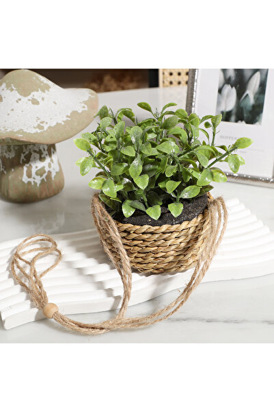 Choice شجيرة البقس XIYA FLOWER نباتات صناعية خضراء عشب الكينا منسوج إكليل الج...