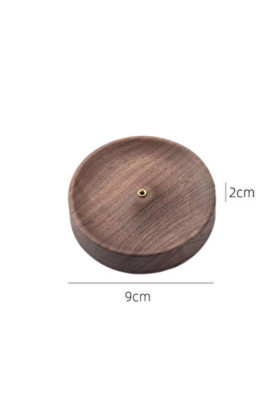 Choice عصا بخور من الخشب الصلب مصنوعة يدويًا حامل بخور دائري لحفل الشاي حامل ...