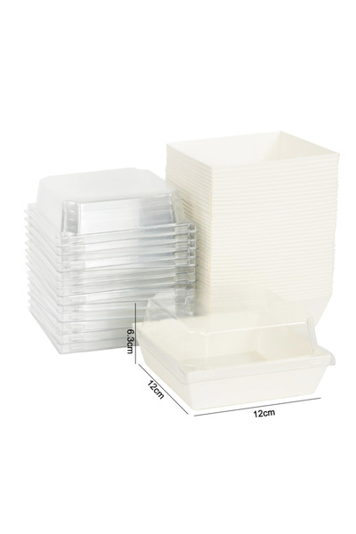 Choice4 20 علبة بيضاء، 10/20/30 علبة، علب كيك ودونات من ورق كرافت، علب تغليف ...