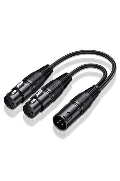 Choice 0.3m XLR XLR Cable Male to Dual Female Y-Splitter Sound Cannon Microph...
