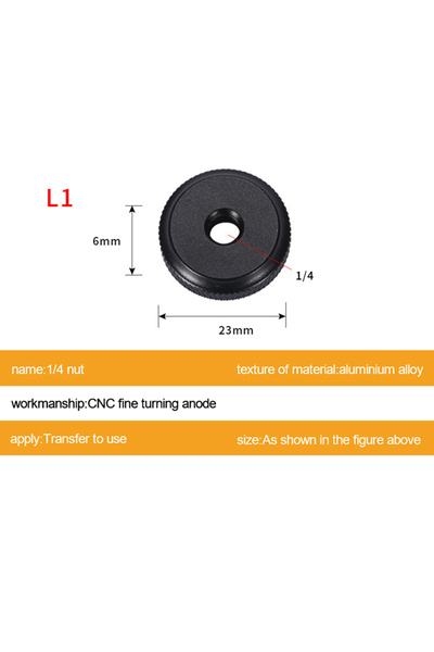 Choice برغي كاميرا L1، 1/4، 3/8، 5/8، صامولة برغي، قاعدة تثبيت فلاش، مقبض Lk،...